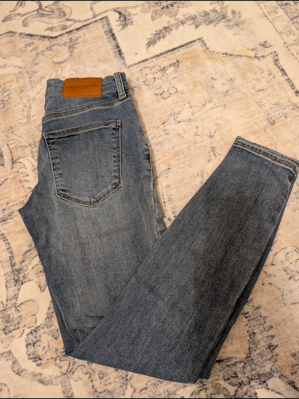 Lucky Brand Ava Mid Rise Super Skinny Jeans - Medium Blue Wash